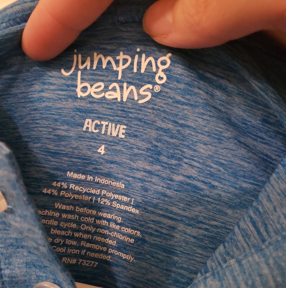 Boy's Jumping Beans Blue Performance Polo Shirt - Picture 3 of 4